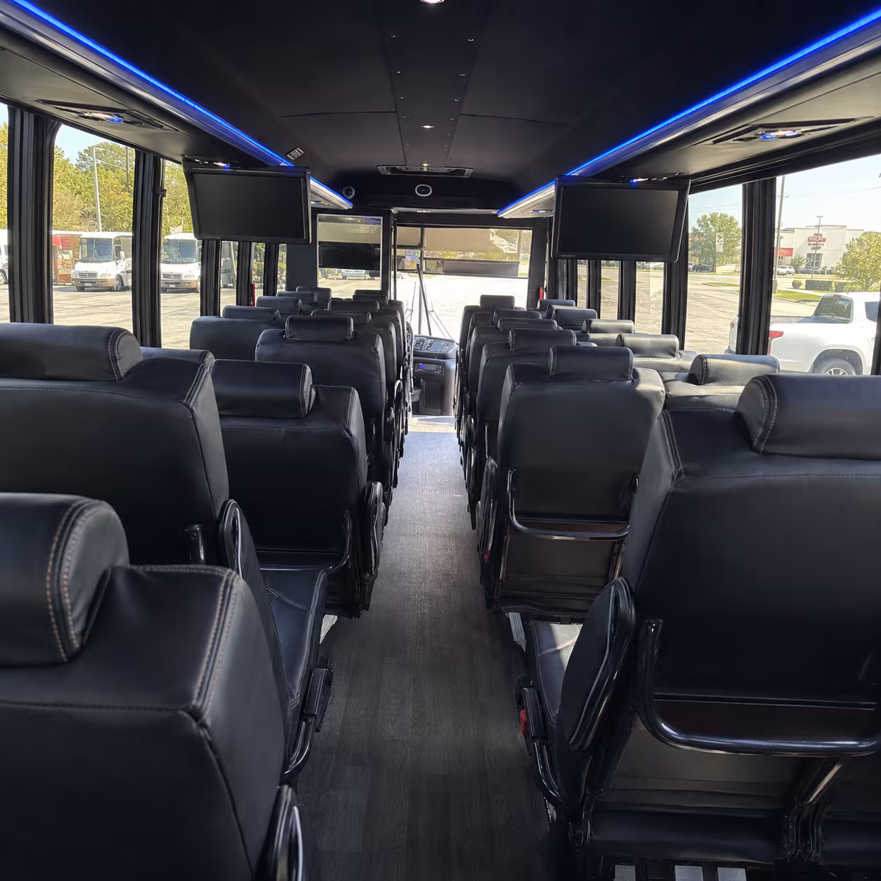 new orleans 25 passenger minibus inside
