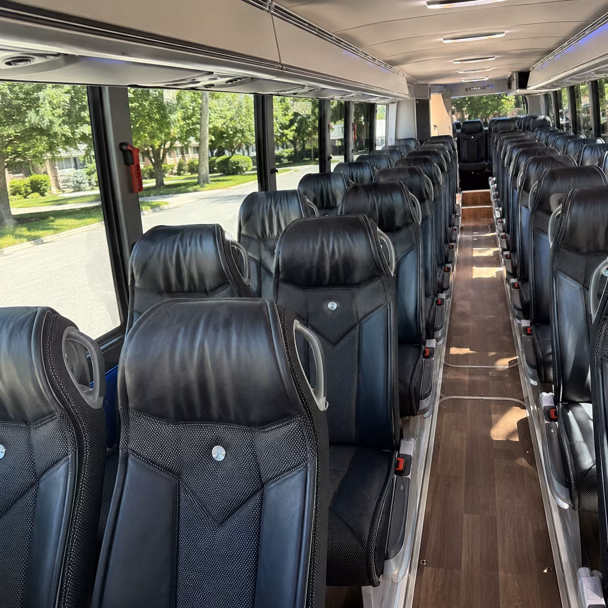 new orleans 40 passenger charter bus inside