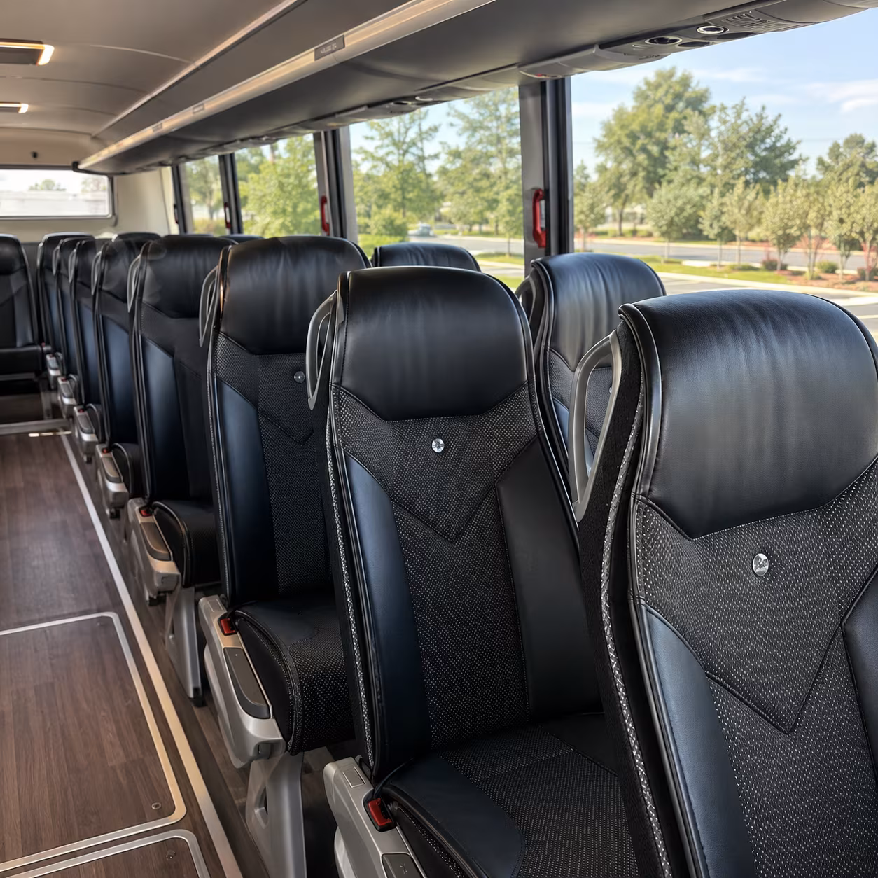 new orleans 45 passenger charter bus interior
