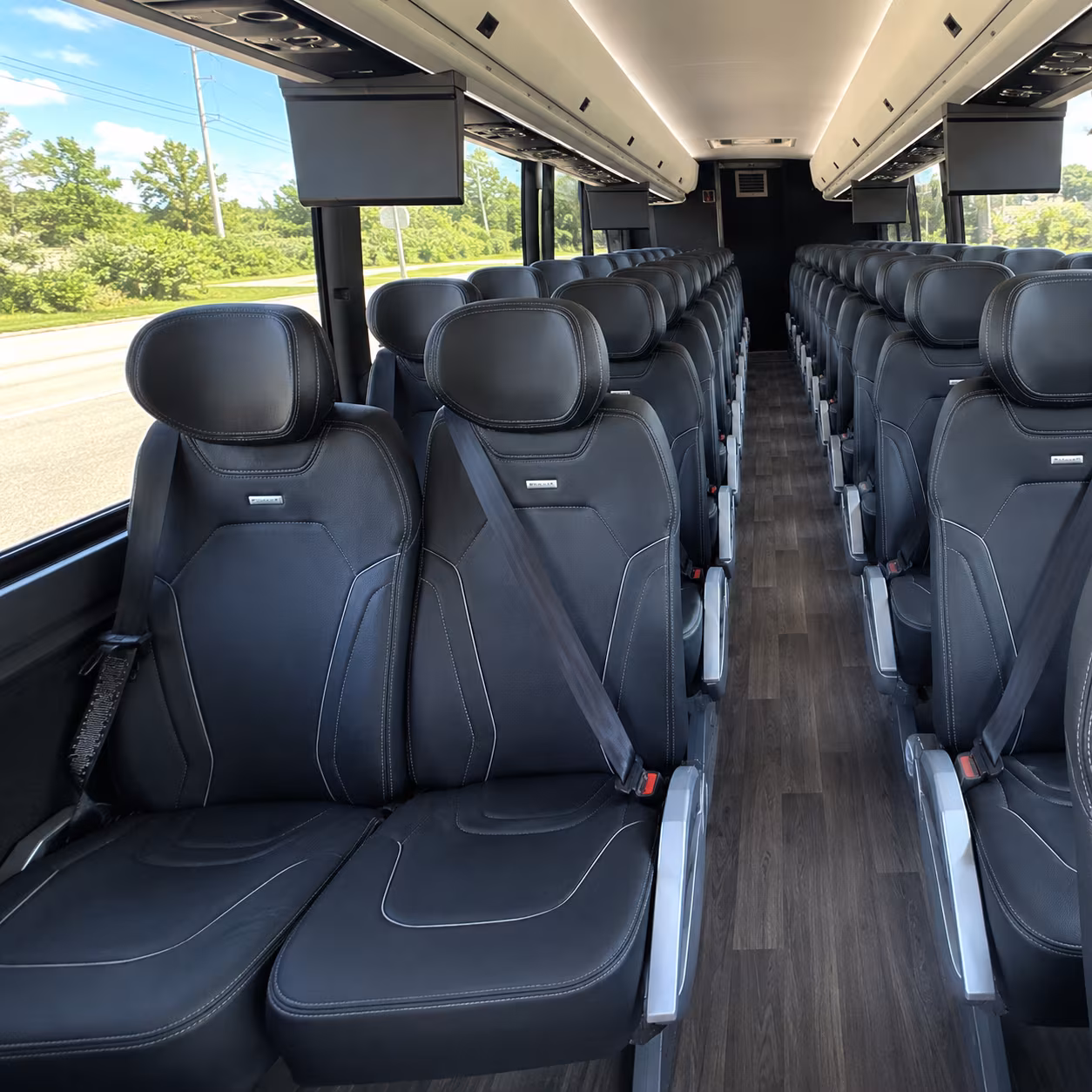 new orleans 47 passenger charter bus inside