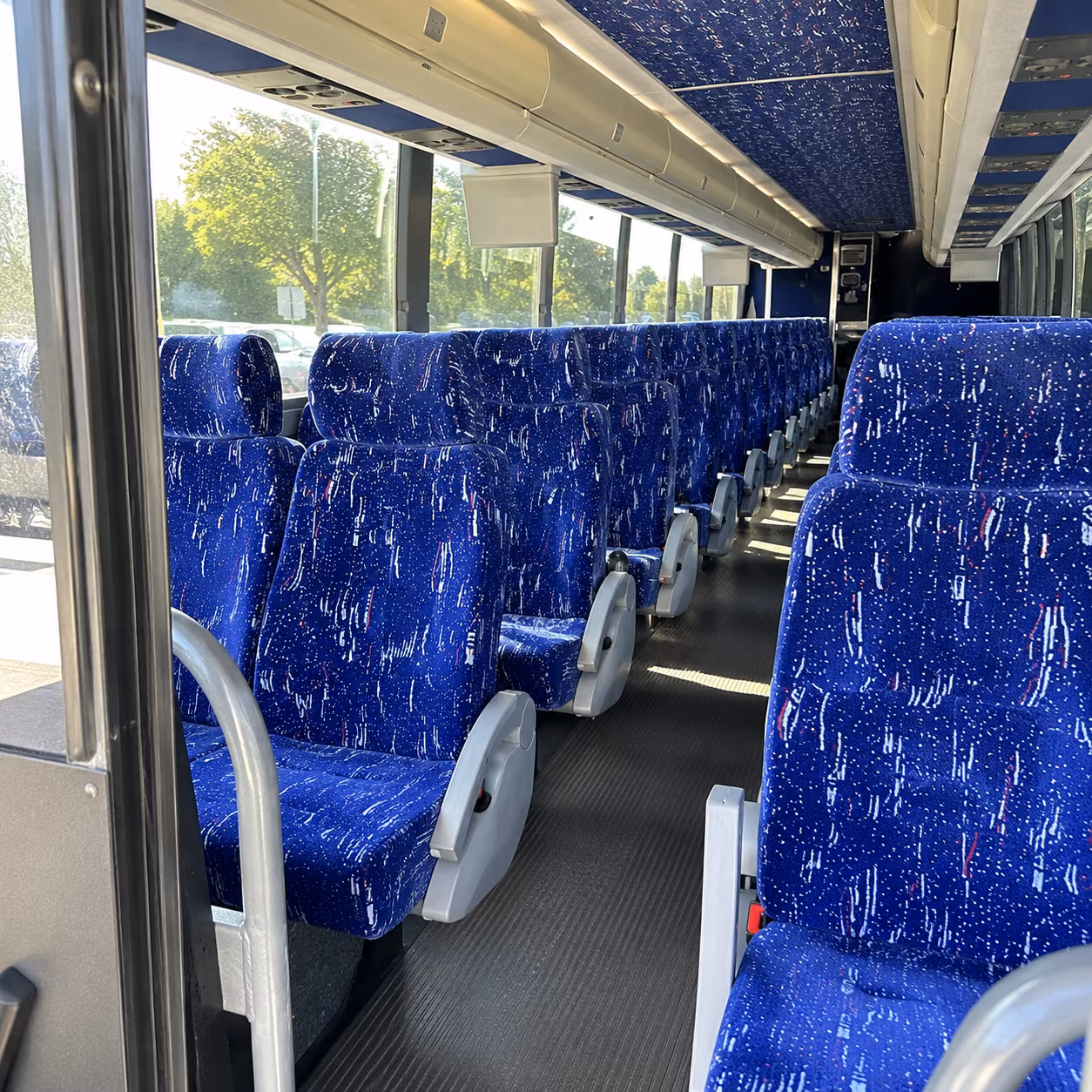 new orleans 50 passenger charter bus inside